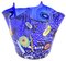 Blaues Bacan Taschentuch mit riesigem Murrine, Wasserzeichen und versenktem Silber von Murano Glam 1