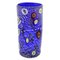 Blaue Bacan Vase mit Großem Murrine, Wasserzeichen und Silber von Murano Glam 1