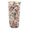 Mehrfarbige Rialto Vase in Silber von Murano Glam 1