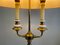 French Brass and Porcelain Bouillotte Floor Lamp 4