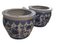 Vaso da giardino in porcellana blu con Crisantemos, Cina, anni '20, set di 2, Immagine 4