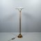 Futuristic German Frosted Glass Floor Lamp from Wofi, 1980s 5