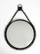 Brutalist Mid-Century Design Wall Mirror with Wrought Iron Frame and Chain 3