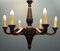 Scandinavian Art Deco Wooden Chandelier, Image 4