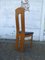 High Back Blond Oak Wooden Chairs, 1980s, Set of 6 5