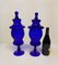 Large Murano Blue Glass Vases, 1960s, Set of 2, Image 4