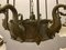 Lámpara de araña Liberty italiana antigua de bronce, años 40, Imagen 9