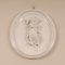 Antike italienische neoklassizistische Reliefplatte aus weißem Porzellan Capodimonte, 19. Jh 1