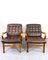 Leather Lounge Chairs from G-Möbler, Sweden, 1970s, Set of 2 1