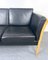 Danish Black Leather Sofa, 1980s 6
