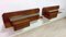 Mid-Century Italian Teakwood Floating Wall Console by Gianni Moscatelli, 1960s, Set of 2 2