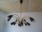 Italian Black Sputnik Spider Ceiling Lamp from Stilnovo, 1950s 6