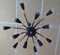 Italian Black Sputnik Spider Ceiling Lamp from Stilnovo, 1950s 10