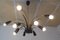 Italian Black Sputnik Spider Ceiling Lamp from Stilnovo, 1950s 7