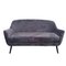 English Grey Velvet Two Seat Sofa, 2000s 2