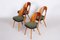 Mid-Century Green Dining Chairs by Antonín Šuman, 1950s, Set of 4 5