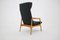 Oak & Bouclé Upholstery Wing Chair, Czechoslovakia, 1960s, Image 6