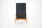 Oak & Bouclé Upholstery Wing Chair, Czechoslovakia, 1960s 7