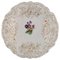 Antike Porzellanschale mit handbemalten Blumen von Meissen 1