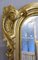 Large Antique French Louis XV Style Gilt and Red Camel Crested Mirror, Image 4