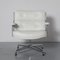 Lobby Sessel aus weißem Leder von Charles & Ray Eames für Vitra 2