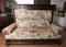 Sofa in Rosa Damast mit 2 Schubladen & geschnitzter Rückseite, Italien, 1900er 1