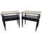 Tables de Chevet Art Déco Mid-Century en Laiton et Marbre, Italie, Set de 2 1