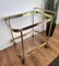 Hollywood Regency Italian Two-Tier Brass and Glass Bar Cart, 1970s, Image 5