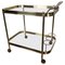 Hollywood Regency Italian Two-Tier Brass and Glass Bar Cart, 1970s, Image 1
