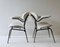 Off White Armchairs with Black Metal Frame, Italy, 1960s, Set of 2, Image 6