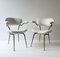 Off White Armchairs with Black Metal Frame, Italy, 1960s, Set of 2, Image 2
