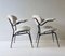 Off White Armchairs with Black Metal Frame, Italy, 1960s, Set of 2 4