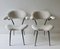 Off White Armchairs with Black Metal Frame, Italy, 1960s, Set of 2, Image 8
