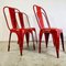 Chaises Basses en Acier Rouge de Tolix 2