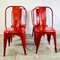 Red Steel Coffee Chairs from Tolix 3