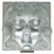 Decorative Woman's Mask Plate with Metal Support by Lalique, France 1