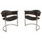 Chrome and Leather Armchairs by Vittorio Introini for Mario Sabot, 1970s, Set of 2 1