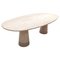 Large Contemporary Italian Dining Table in Travertine 1