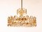 German Crystal & Gilt Brass Bubble Chandelier from Palwa, 1960 4