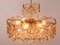 German Crystal & Gilt Brass Bubble Chandelier from Palwa, 1960 9
