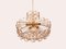 German Crystal & Gilt Brass Bubble Chandelier from Palwa, 1960 6