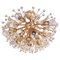 Austrian Crystal & Brass Snowflake Chandelier by Emil Stejnar for Rupert Nikoll, 1950s 2