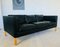 Vintage Danish Black Leather 3 Person Sofa from Stouby, Image 2