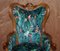 Vintage Italian Carved Walnut Armchair with Birds of Paradise Upholstery 3