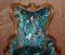 Vintage Italian Carved Walnut Armchair with Birds of Paradise Upholstery, Image 3