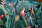 Butaca inglesa vintage de nogal con tapicería Birds of Paradise, Imagen 11