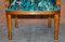 Vintage English Carver Walnut Armchair with Birds of Paradise Upholstery 13