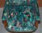 Vintage English Carver Walnut Armchair with Birds of Paradise Upholstery, Image 5