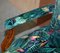 Butaca inglesa vintage de nogal con tapicería Birds of Paradise, Imagen 7