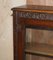 Vintage English Jacobean Revival Oak Glazed Door Library Bookcase, 1940s 5